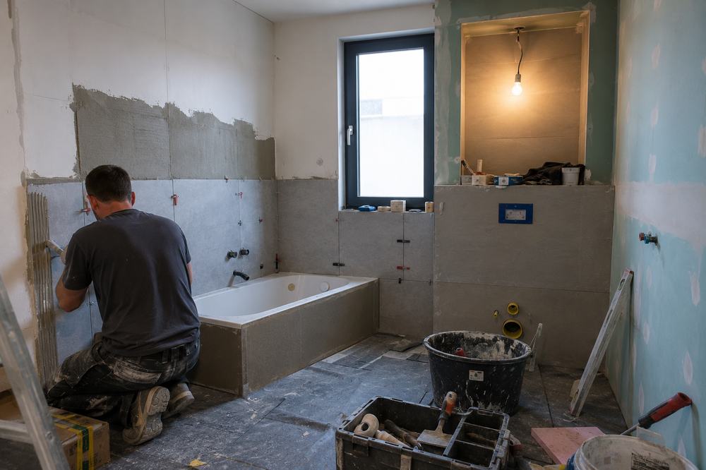 Badsanierung mit neuer Badewanne